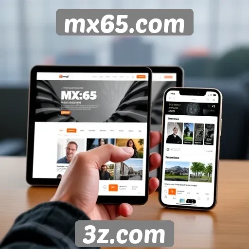 Experiência do usuário no mx65.com em dispositivos móveis
